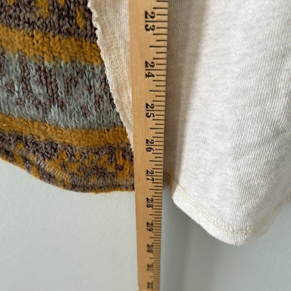 Free People Beautiful Sinner Pullover Sweater Long Sleeve Ivory Wool Boho Medium - Picture 6 of 8